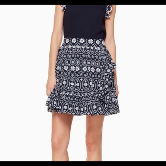 NWT Kate Spade Eyelet Wrap Skirt